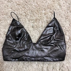 Metallic cropped tank top